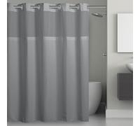 Hookless Microfiber 71" x 74" Shower Curtain in Frost Grey