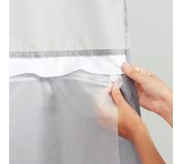 Hookless Peva Shower Curtain Snap, Fabric Replacement Liner, Polyester, Vanilla