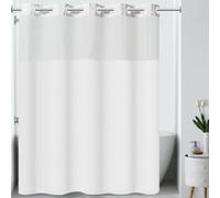 Hookless Plainweave 71" x 74" Shower Curtain in White