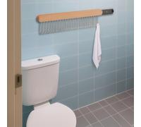 Hooks 12 Valet Rod Closet 2 Pcs for, Pull-Out Closet Left Organizers and Right, Clothes Hanger Rack Wooden Pull-Out Extendable with Rod Metal Hooks for Scarf, Bra, Tie, Belt