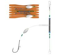 Hooks for Live - Tied Ready Floating Fishing Kit Carbon Steel Bait Holder Bait Holder Barbed Fishing Hooks with Strings and Weights for S