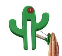 Hooks For Shower Doors - Removable Drillless Cactus Shape Home Storage Organizer,Shower Towel Holder | Suitable For Bath Spa Laundry Room Dressing Room House Log Cabin Kitchen Kids Room Garden And