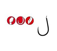 Hooks Gamakatsu Power Carp Flatted Eye Barbless (x15) Noir 10