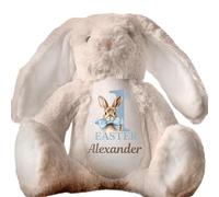 Hoolaroo My First Easter Gift Bunny Baby Gift Teddy Bear Grey Baby Boy My 1st Easter New Baby Rabbit Present Keepsake Present Brown
