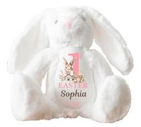 Hoolaroo Personalised Babies First Easter 2026 Bunny Teddy, 1st Easter Bunny, Cream