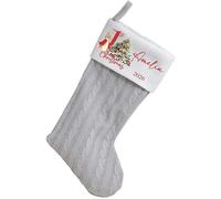 Hoolaroo Personalised Baby My 1st Christmas Stocking Xmas Baby Bunny Rabbit Boy First Christmas 1st New Newborn Boy Girl
