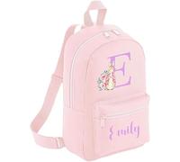 Hoolaroo Personalised Baby & Toddler Floral Pink Bunny Rabbit Rucksack Nursery Backpack Baby Girl Bag Pink