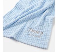 Hoolaroo Personalised Blanket Embroidered Soft Baby Blanket Newborn Personalised Blanket for Girl or Boy New Baby Gifts Pram Cot Blue