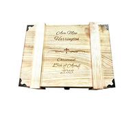 Hoolaroo Personalised Engraved Baby Wooden Christening Keepsake Memory Chest Memory Box Vintage Case Memory