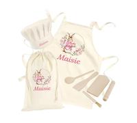 Hoolaroo Personalised Kids Aprons For Cooking Childrens Baking Gifts Personalised Apron Kids Cooking Utensils Set Wooden