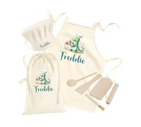 Hoolaroo Personalised Kids Aprons For Cooking Childrens Baking Gifts Personalised Apron Kids Cooking Utensils Set Wooden