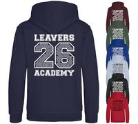 Hoolaroo Personalised Leavers Hoodies 2026 Class of 26 School College University Leavers Matching Hoodies Age 7-8 Royal Blue