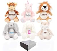 Hoolaroo Personalised Teddy Bear Bunny Unicorn Teddies, Ideal Easter Christmas Plush For Newborn New Baby Boy Girl Present Soft Cuddly Toy (Reindeer)