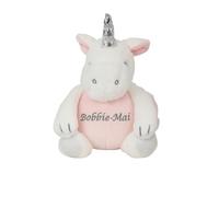 Hoolaroo Personalised Unicorn Teddy with Pink Blanket Embroidered Baby Girl Gift 1st Birthday or Newborn Baby Gift for New Baby Cute Soft Unicorn Teddy for Girls