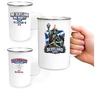 Hoolaroo Scotland Football Mug Metal Cup Large Pint Size 22oz for World Supporters 2026 Liberty Cone Mug