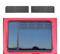 Hoolcar Rear Window Louver Vent Cover Rear Window Blinds Decor Compatible with 2007-2017 Jeep Wrangler JKU, 4 Doors, Black