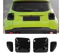 Hoolcar Tail Light Lamp Cover Guard Trim Frame Bezels Decoration Accessories Compatible with 2015-2025 Jeep Renegade, Smoked Black