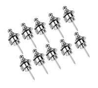 Hooleey 10pcs Electric Guitar Metal Bass Strap Locks Antiskid Straplocks Accessory for Stand, Play, and Move, Durable and Light (Silver)