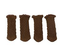 Hooleey 20 protectores de suelo para patas de mesa y sillas de punto grueso, fundas para muebles, calcetines para suelos de madera dura (Elegant Chocolate)