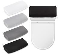 Hoolerry 4 Pcs Toilet Tank Lid Cover Back of Toilet Top Cover Replacement with Elastic Bottom for Bathroom Decor Accessories(Multicolor)