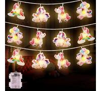 Hoolight Magical Unicorn LED String Lights for Kids Room 20led 14 ft Unicorn 8 Lighting Modes,Waterproof Design,Perfect for Parties & Bedroom Decor