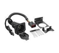 HOOLRZI 10 Pin to 4+7 Towing Wiring with Dustproof Caps Preassembled Connector None Cutting Required Truck Compatibility Nylon Protected Trailer Cables