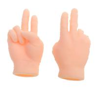 HOOLRZI 2 Pack Small Tiny Hand For Cats Finger Props Stroking Cats Photo Props Funny Toy For Cats