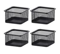 HOOLRZI 4Pcs Desk Paper Clip Dispenser Stackable Pin Organiser Case for Binder Paper Clips Clips Desk Management Metal Container