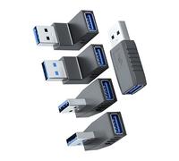 HOOLRZI 5pcs 90 Degree USB3.0 Adapters for Male to Female Connection Ensuring Port Protections in Laptop and Charging USB Male to Female Extender