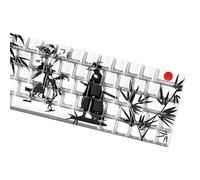 HOOLRZI 64/74Key Translucents Keycaps Wuxia Side Print Backlit Shining Through for 60 80 61 64 68 75 Keyboards Wuxia