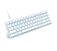 HOOLRZI 68 Key Gaming Keyboard Double Shot Clicky Switches LED Lighting Option USB C 60% Small Keypad