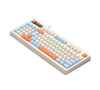 HOOLRZI ARGB Backlits Gaming Keyboard 98Keys Ergonomic USB Wire Keyboard USB Cable For PC Computer Wire Connection Keyboard