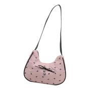 HOOLRZI Contemporary Bubble Cotton Shoulder Bag Elastic Bows Detail Spacious Interior Wear Resistant 2025 Design Bows Design Shoulder Purse