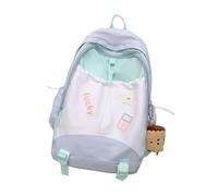 HOOLRZI Contrast Color Backpack Korean Styles Casual Daypacks Travel Bag Student School Aesthetic for Girls Contrast Color Backpack