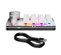 HOOLRZI Corded Programmable Keypad USB C 16-Key 3 Knobs Hotswap Mechanical Design for Gaming and Office Application Hotswap Mechanical Keyboard