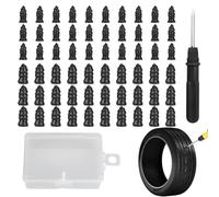 HOOLRZI Crisis Identity Vulcanizing Tire Outlet Set 60 Outlets with Driver for Car Motorbike Truck Puncture Crisis Repair Set with Driver