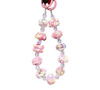 HOOLRZI Elegant Handmade Beaded Keychain Pendant Chain Strap Fashion Cellphone Rope Women Telephone Lanyard Jewelry