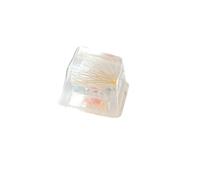 HOOLRZI Epoxy Resin Keycaps OEM Height with Real Flower Translucency Mechanical Keyboard Keycap Replacment 1PC Mechanical Keyboard Accessory