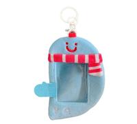 HOOLRZI Half Heart Shaped Plush Photocard Holder Love Couple Photocard Sleeve Pendants with Keychains Idol Photo Holder
