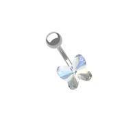HOOLRZI Heart Navel Jewelry Comfortable Fit Stainless Steel Flower Belly Button Jewelry For Everyday Wear And Special Occasions Unique Belly Button