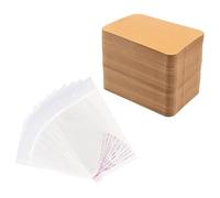 HOOLRZI Keychain Card Keyring Holder Portable Kraft Paper Keychain Card for Students Artists and Travelers