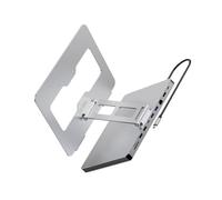 HOOLRZI Laptop Stand Docking Station Featuring 10 Port 3USB3.0 PD100W 4K60hz Output Notebook Holder For Business Travelers