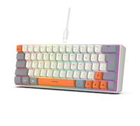 HOOLRZI LED Mechanical Keyboard Hot Swappable Gaming Keyboard Corded Keyboard 63 Key Gaming Keyboard For Computer Laptop