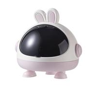 HOOLRZI Miniature Rabbits Themed Desktop Garbage Can Thickened Construction Spacious Open Top For Disposal Double Color Small Desktop Garbage Bin