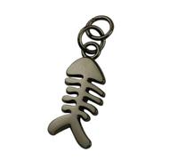HOOLRZI Modern Fishbone Design Alloy Pendant Charm for Bags Accessories Practical Lightweight Decorative Gift Fishbone Pendant Charm
