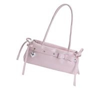HOOLRZI Multipurpose Bows Embellished Shoulder Bag Underarm Purses PU Leather Purse with Multiple Pockets Lightweight Carry Bows Shoulder Bag