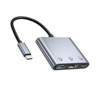 HOOLRZI Portable Expansion Dock for USB C 4K HDTV 10Gbps Data Transfer and Fast PD100W Charging for Laptop Aluminum USB Hubs