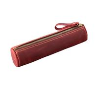 HOOLRZI Portable Leather Pencil Pouches Light Weight Fountain Pen Case Zippered Fountain Pen Protector for School Travel Travel Business Case