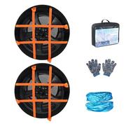 HOOLRZI Portable Tire Traction Socks Quick Install for Snow Ice Grip Lightweight Snow Tire Traction Socks Wear Fiber Vehicle Grip Winter Driving Aid Two Pack