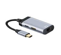HOOLRZI Portable Type C Adapter With DP1.4/MiniDP/PD100W/USB C/USB/VGA/RJ45 Ethernet Port For Stable Networking Connection